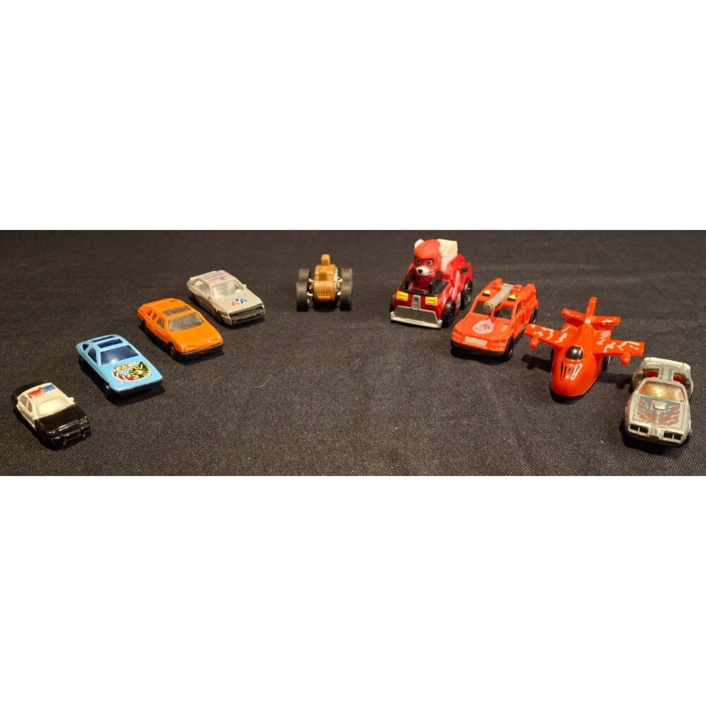 Lot of 9 Cars Diecast-Plane-Paw Patrol Pup Squad Mighty Movie Marshall